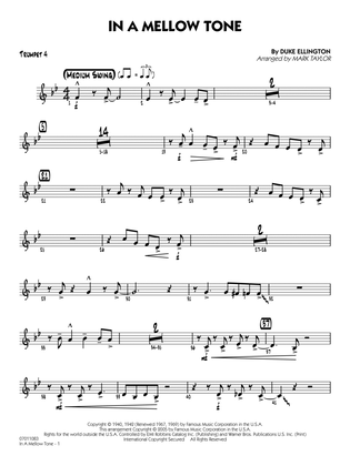 In a Mellow Tone (arr. Mark Taylor) - Trumpet 4