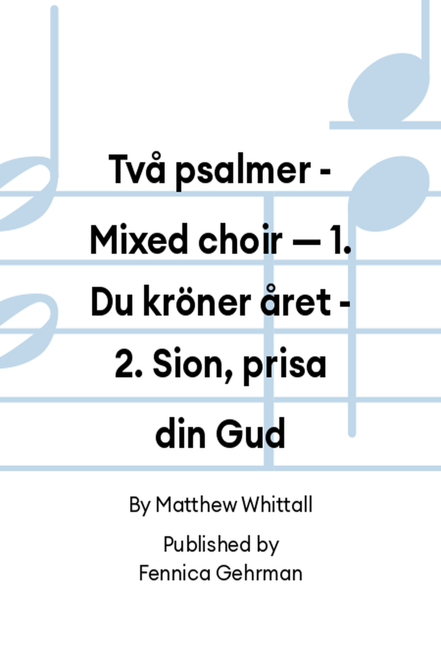 Två psalmer - Mixed choir Mixed Choir scores gallery preview page 1