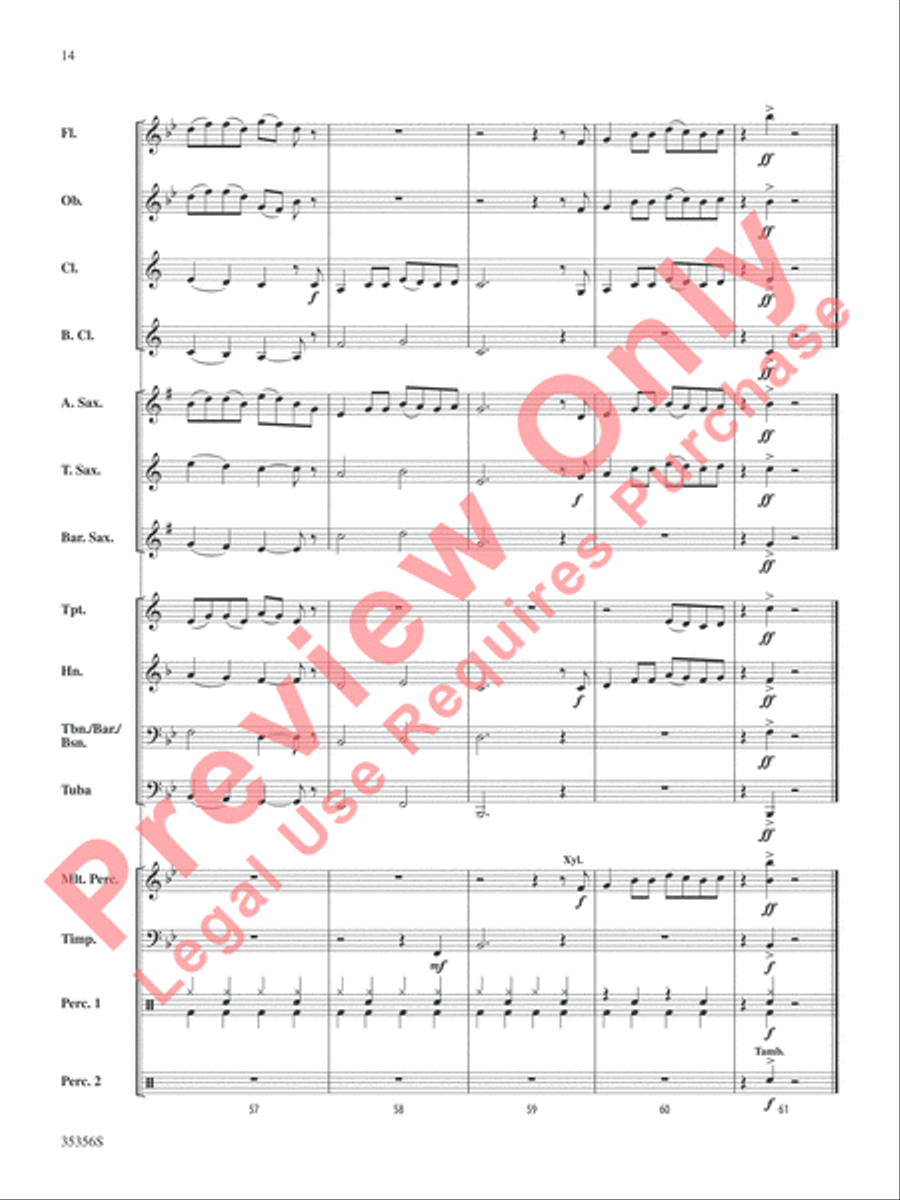 The Big Bang Theory (Main Title) Concert Band scores gallery preview page 15