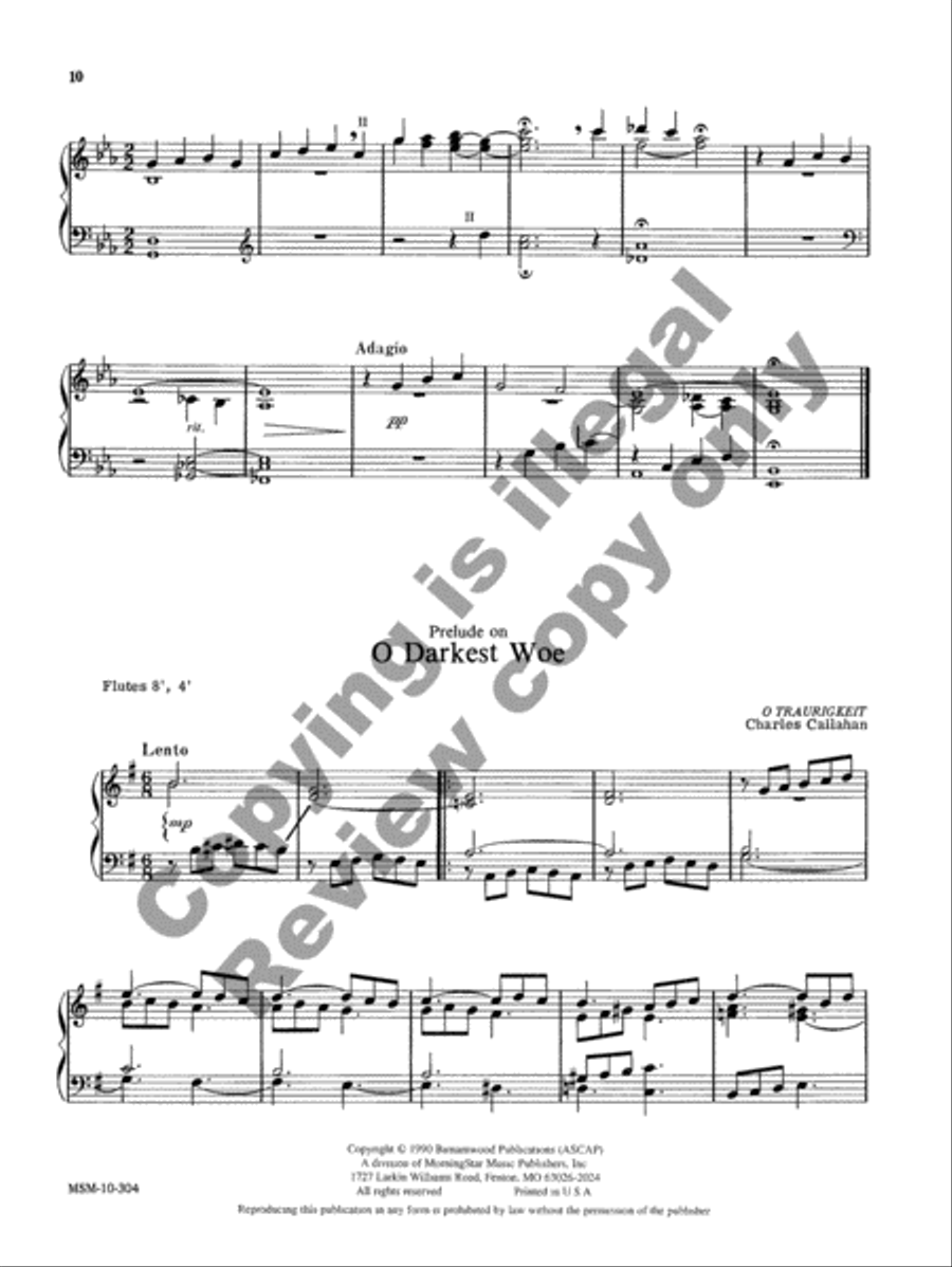 Lenten Music for Manuals, Set 1 Organ scores gallery preview page 11