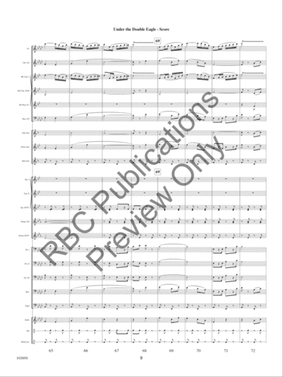 Under The Double Eagle (Score) Concert Band scores gallery preview page 12