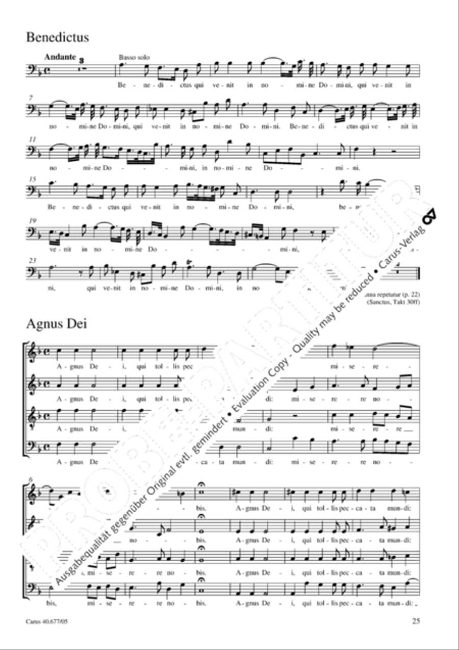 Mass in F major 4-Part scores gallery preview page 26
