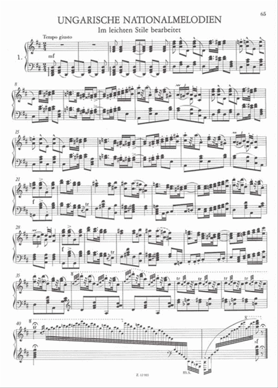 Etüde op 6 - Ungarische Nationalmelodien, Buch der Piano Solo scores gallery preview page 3