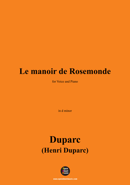 Duparc-Le manoir de Rosemonde,in d minor