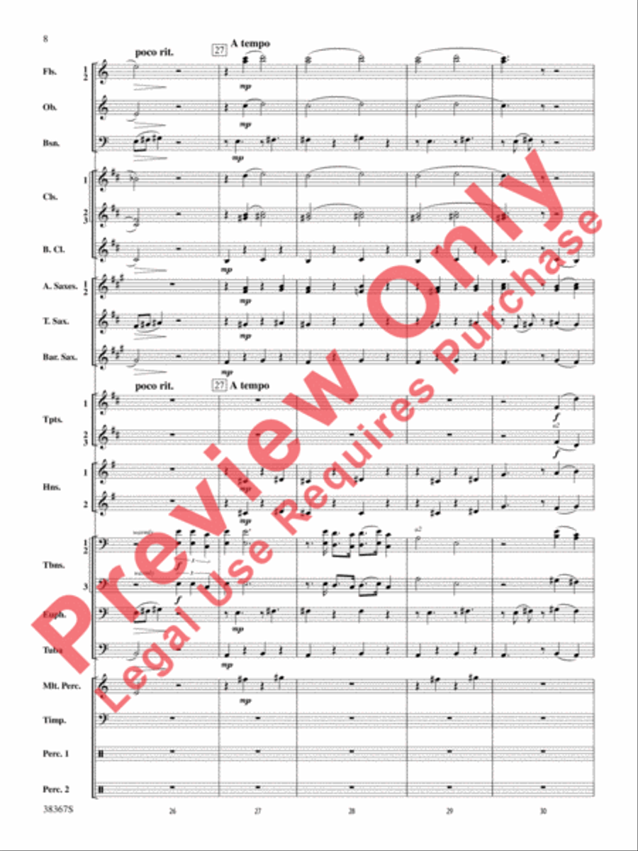 Highlights from Porgy and Bess Concert Band scores gallery preview page 9