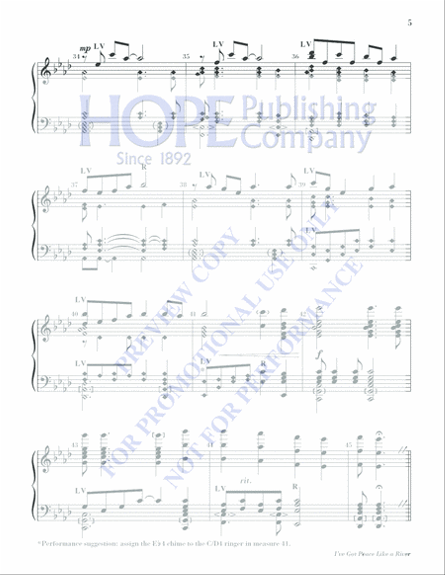 I've Got Peace Like A River 5-Octaves scores gallery preview page 5
