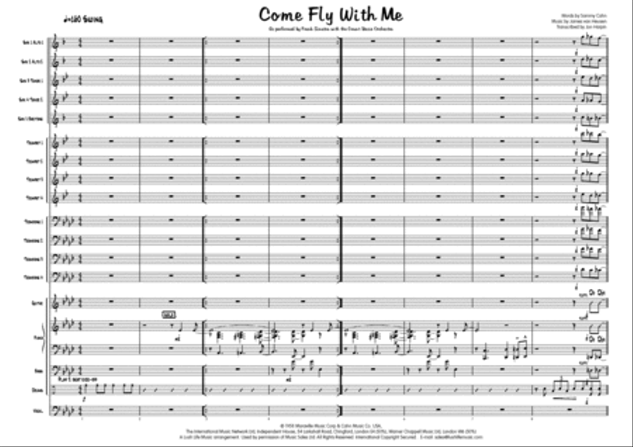 Come Fly With Me Come Fly With Me Big Band scores gallery preview page 2