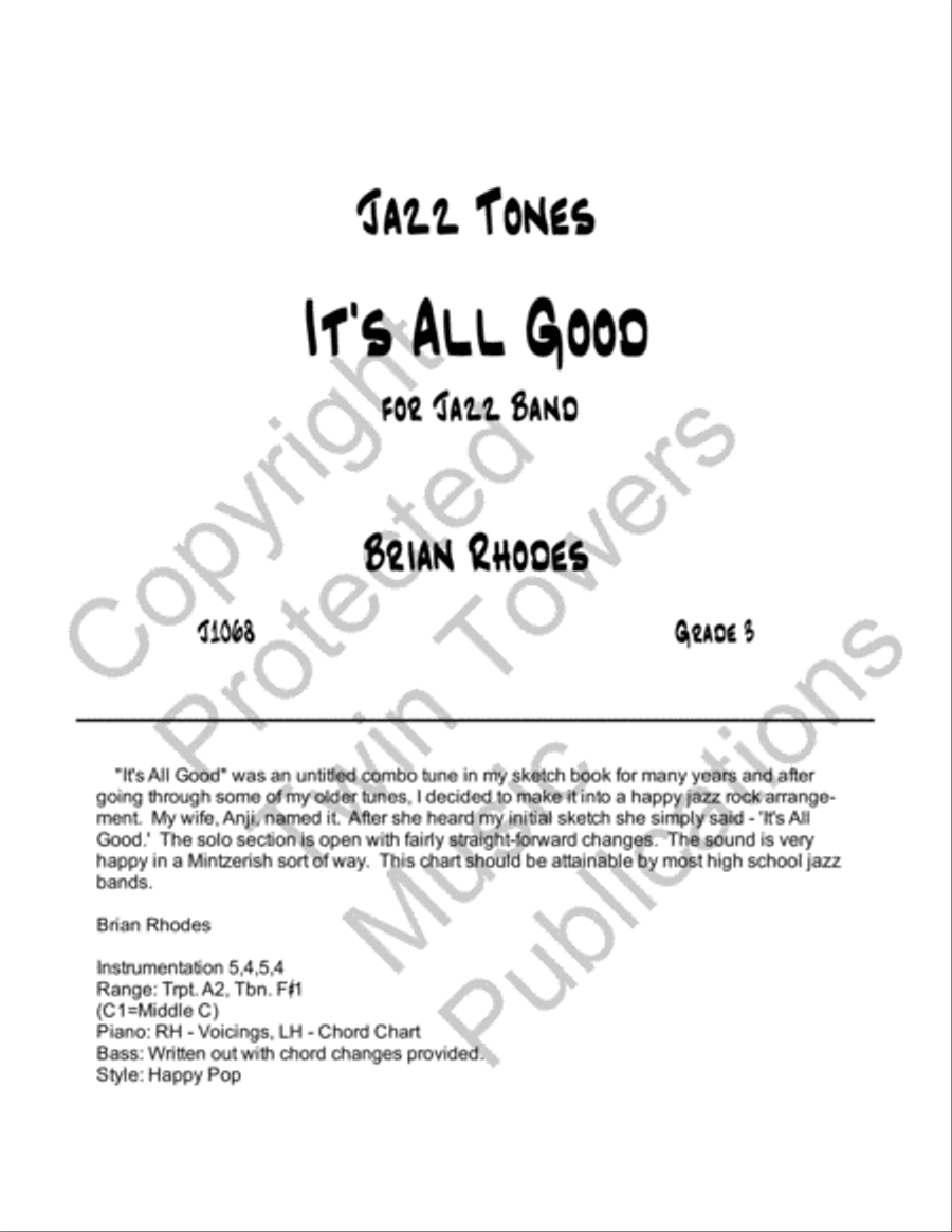 Its All Good Its All Good Jazz Ensemble scores gallery preview page 2