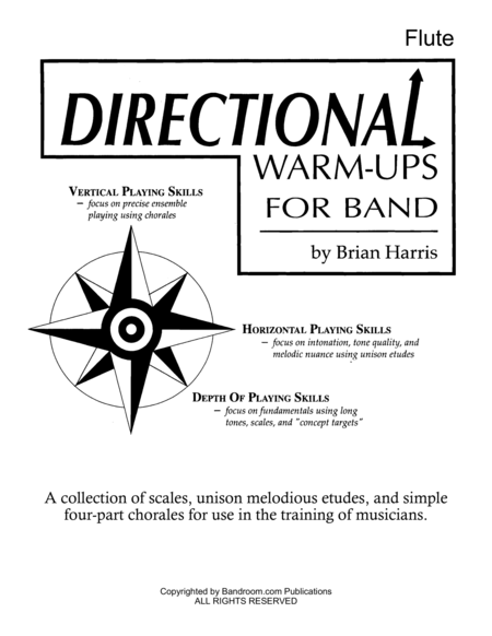 Directional Warm-Ups for Band (concert band method book - Part Book Set A: Flute, Oboe, Bassoon