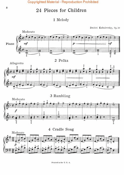 Dmitri Kabalevsky – 24 Pieces for Children, Op. 39