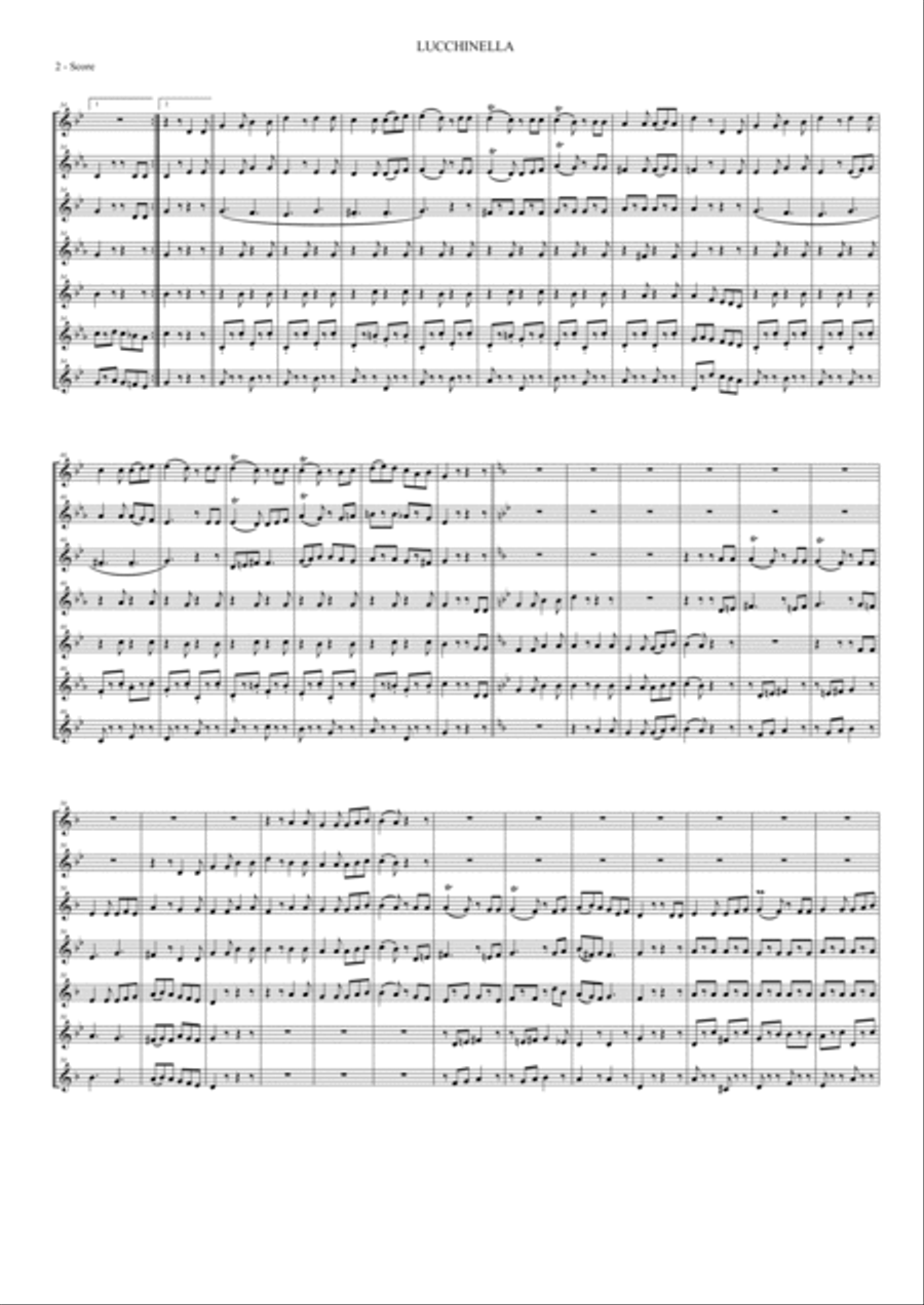 Lucchinella - Tarantella per settimino di ocarine Small Ensemble scores gallery preview page 5