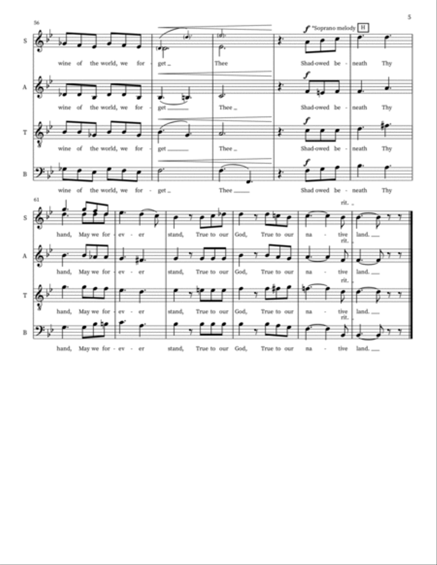 Lift Ev'ry Voice And Sing 4-Part scores gallery preview page 5