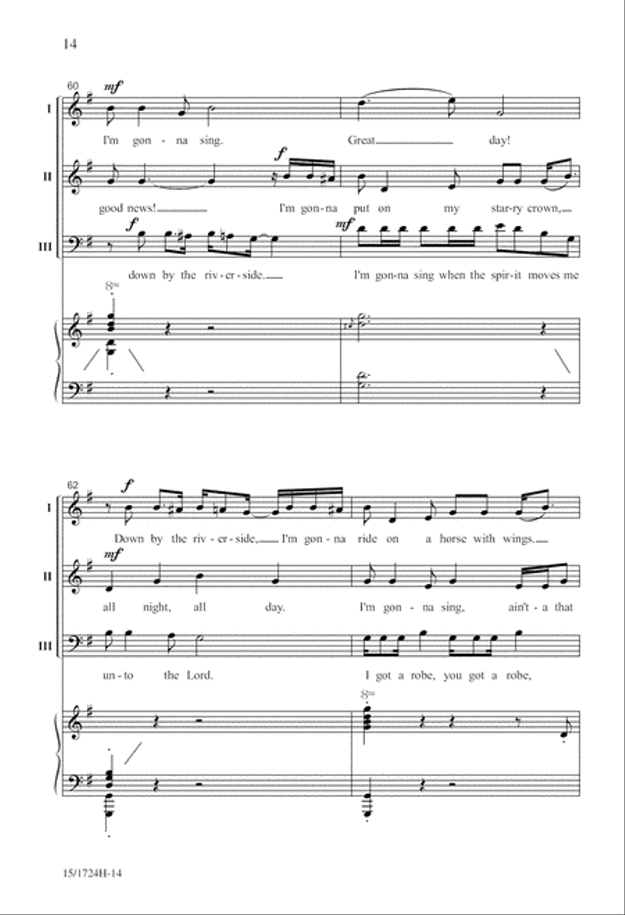 Spiritual Jubilee Spiritual Jubilee 3-Part scores gallery preview page 15