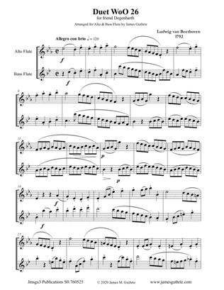 Book cover for Beethoven: Duet WoO 26 for Clarinet & Bass Clarinet