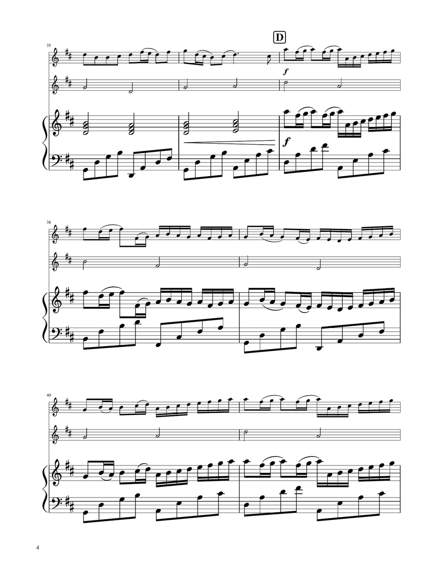 Canon in D - Flute Duet Flute Duet scores gallery preview page 4
