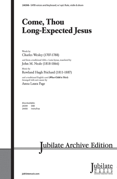 Come, Thou Long-Expected Jesus image number null