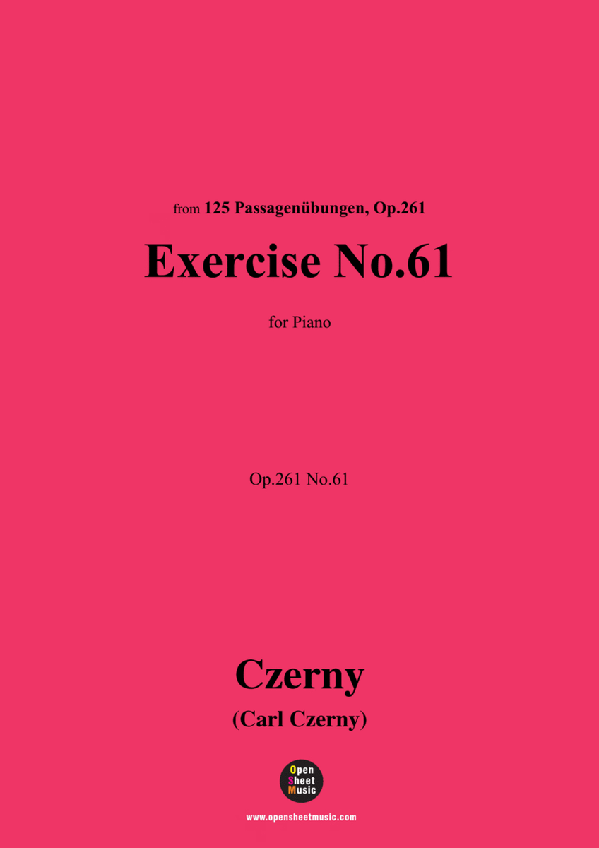 C. Czerny-Exercise No.61,Op.261 No.61 image number null