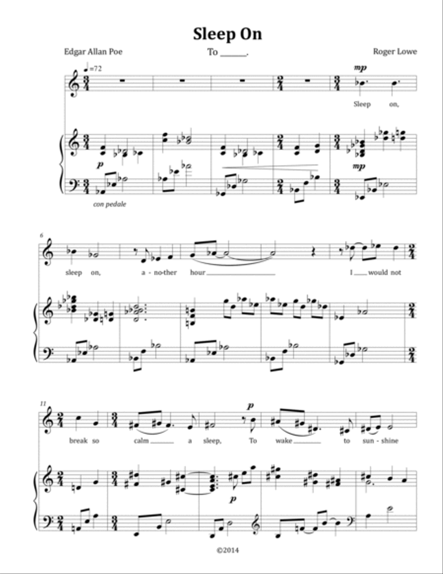 The Sleep Cycle Soprano Voice scores gallery preview page 4