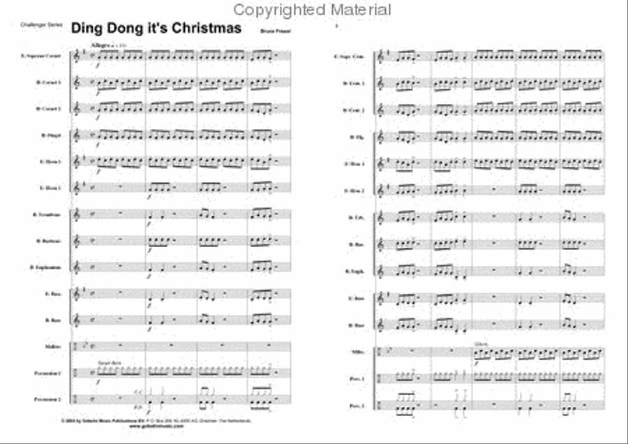 Ding Dong it's Christmas Brass Band scores gallery preview page 2