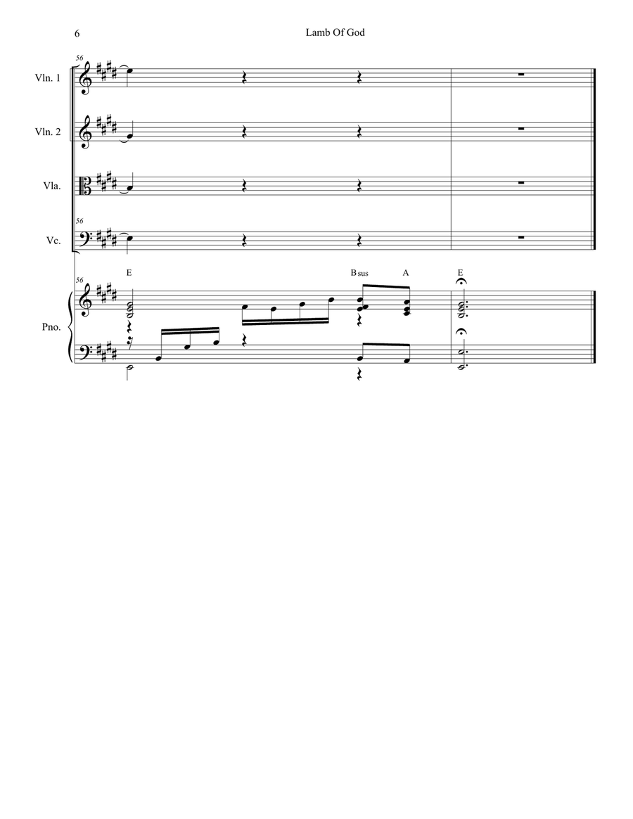 Lamb Of God String Quartet scores gallery preview page 6