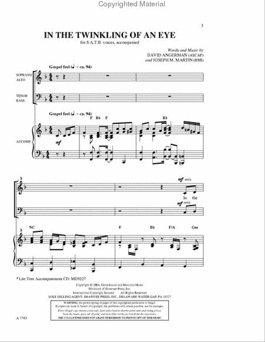In the Twinkling of an Eye 4-Part scores gallery preview page 2