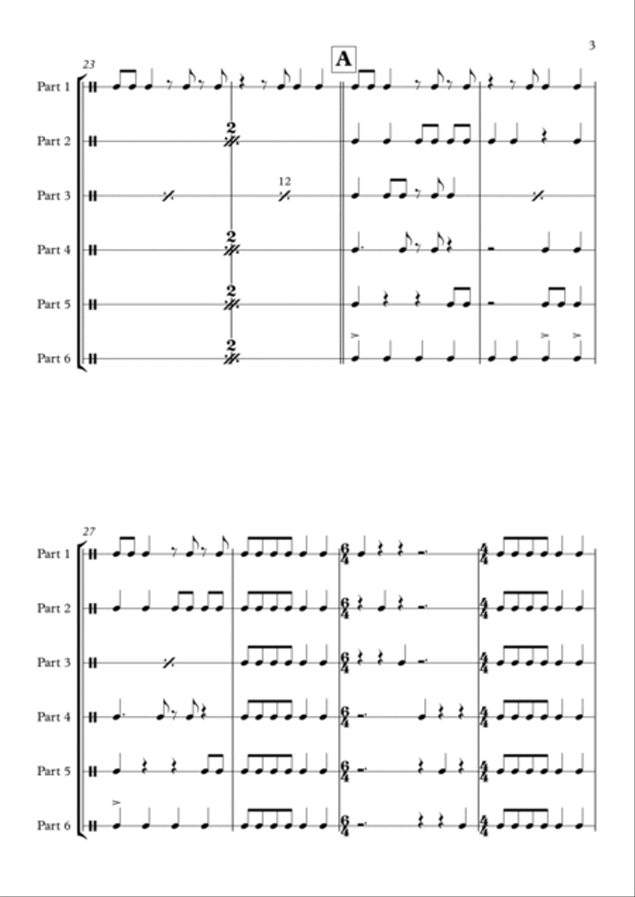 Clap Clap Large Ensemble scores gallery preview page 3