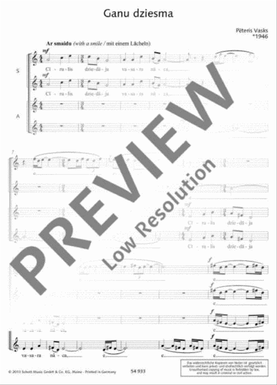 Ganu dziesma Women's Choir scores gallery preview page 8