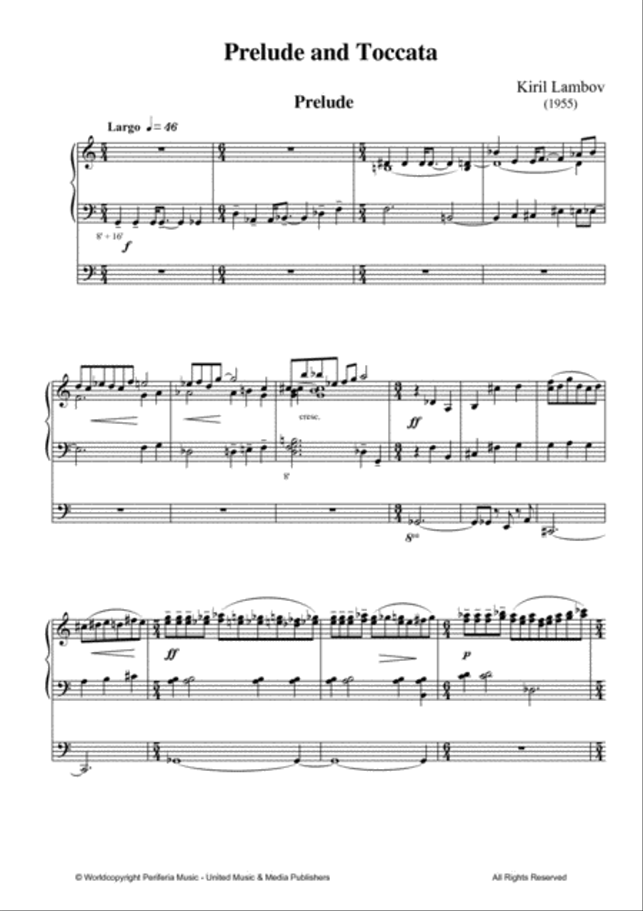 Prelude and Toccata for Organ Piano scores gallery preview page 2