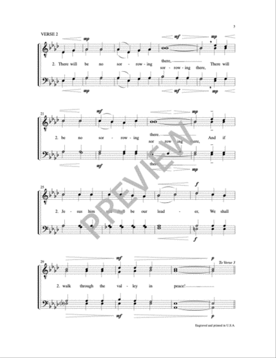We Shall Walk Through the Valley In Peace TTBB scores gallery preview page 4