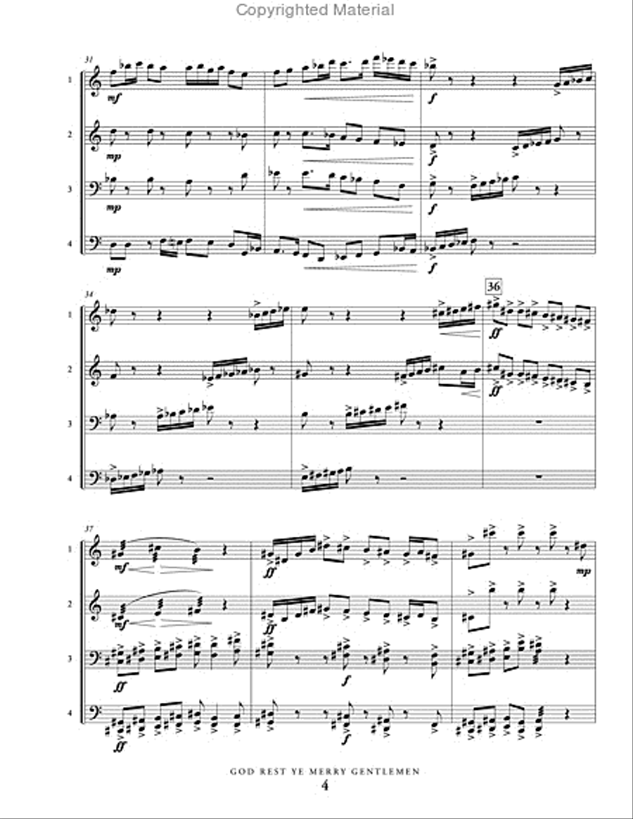 God Rest Ye Merry, Gentlemen (score & parts) Percussion Ensemble scores gallery preview page 5