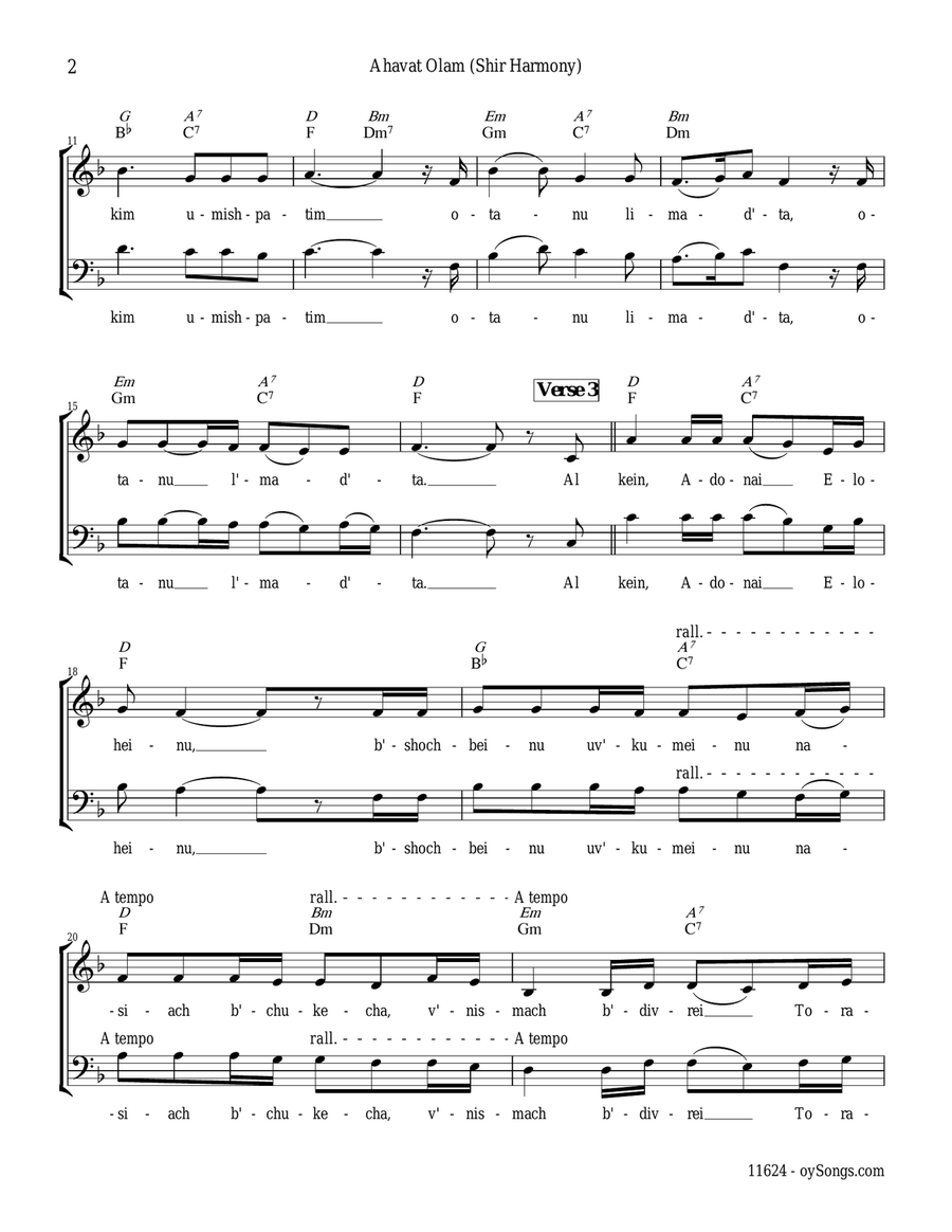 Ahavat Olam 2-Part scores gallery preview page 2