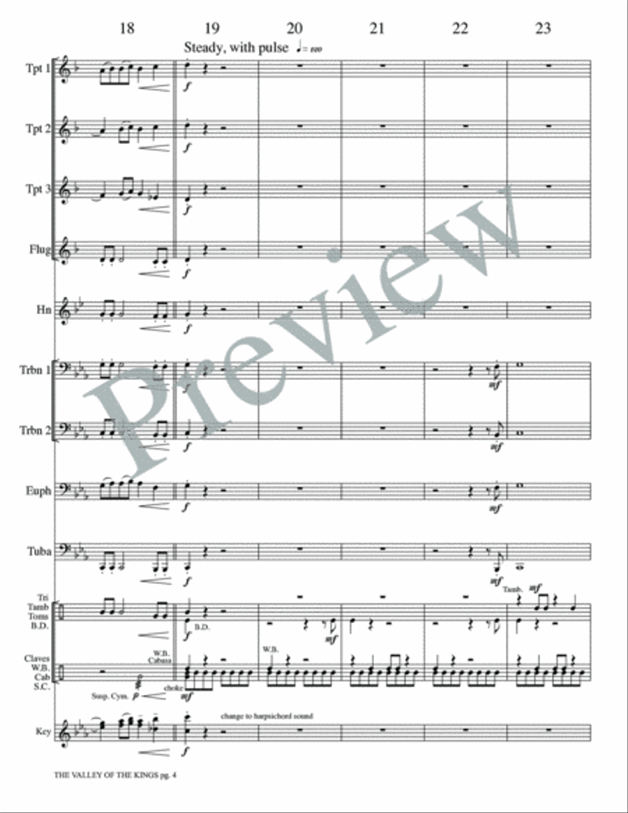The Valley of the Kings The Valley of the Kings Small Ensemble scores gallery preview page 6