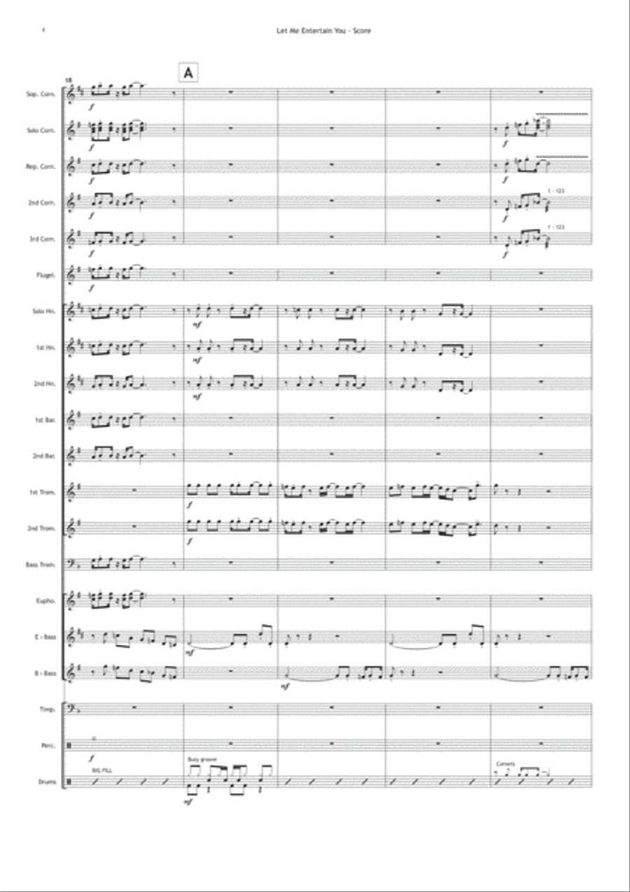 Let Me Entertain You Let Me Entertain You Brass Ensemble scores gallery preview page 5