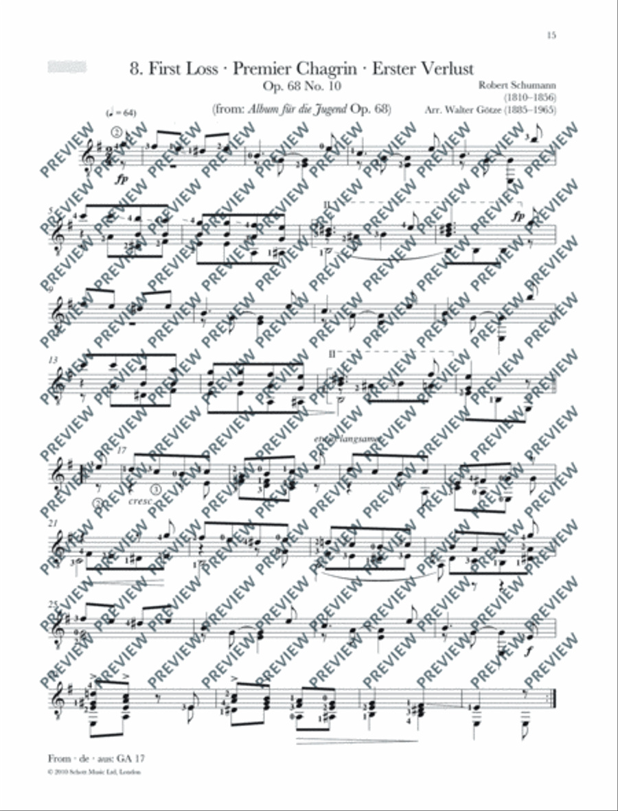 Romantic Guitar Anthology Classical Guitar scores gallery preview page 16