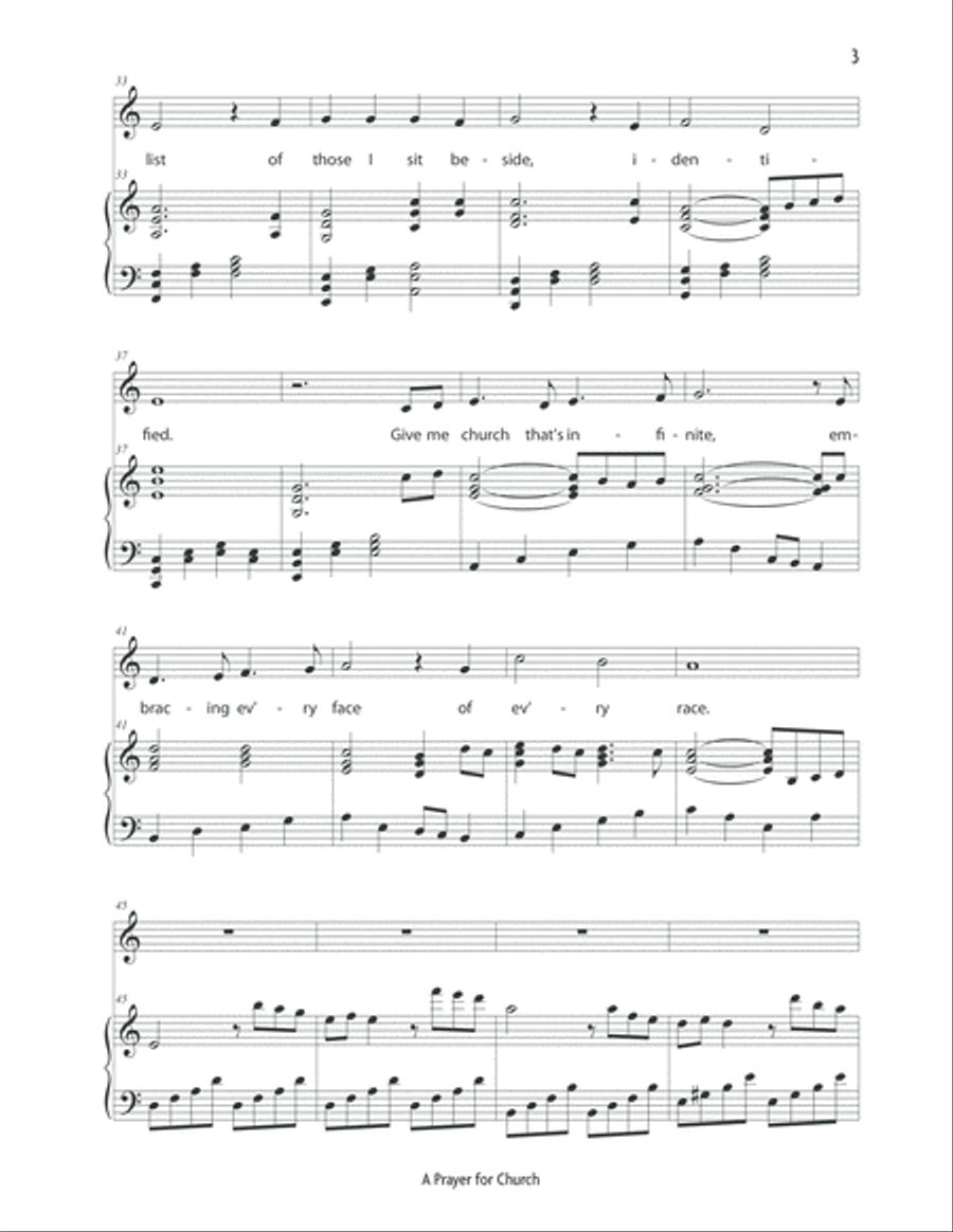 A Prayer for Church (High Voice) High Voice scores gallery preview page 4