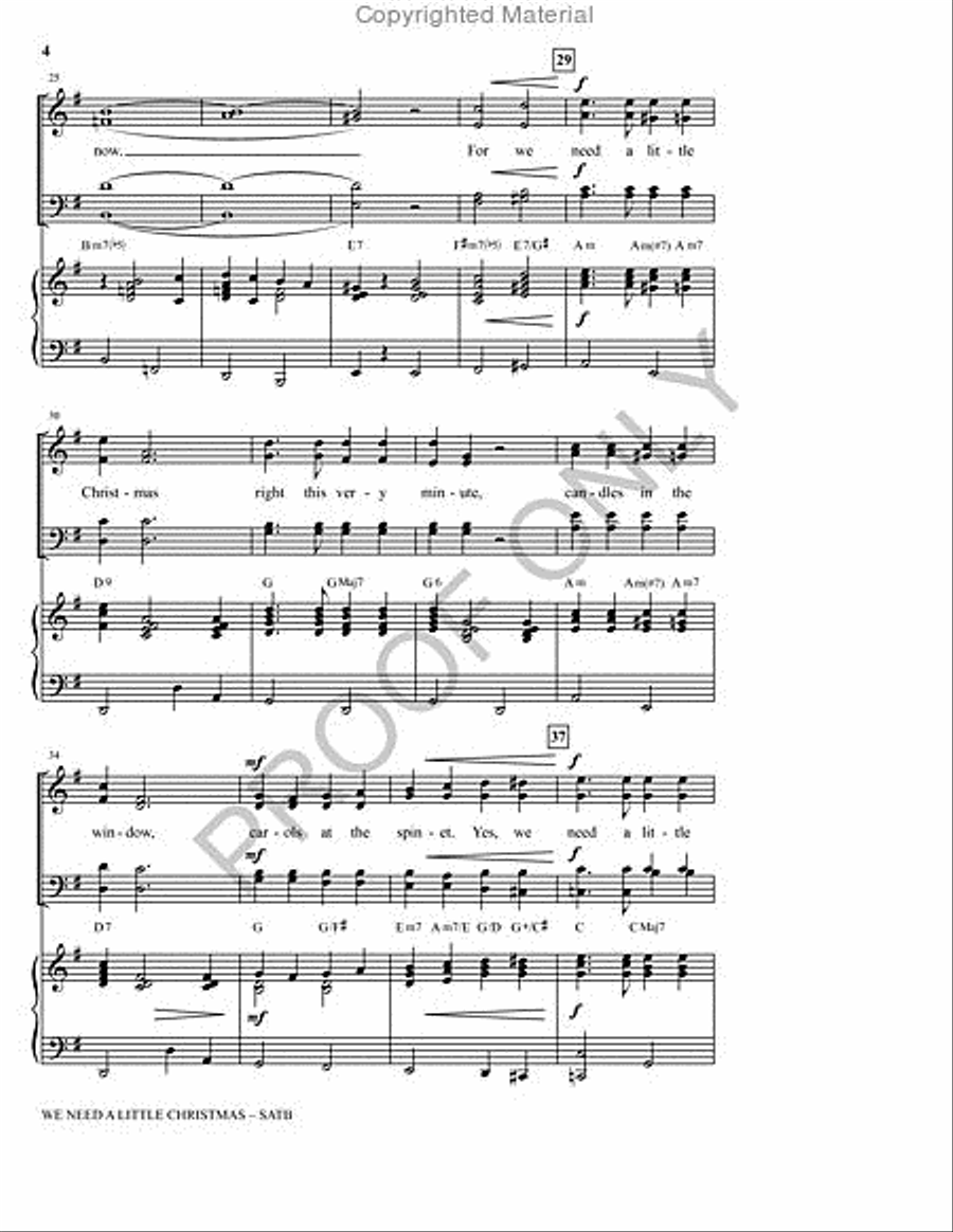We Need a Little Christmas 4-Part scores gallery preview page 4