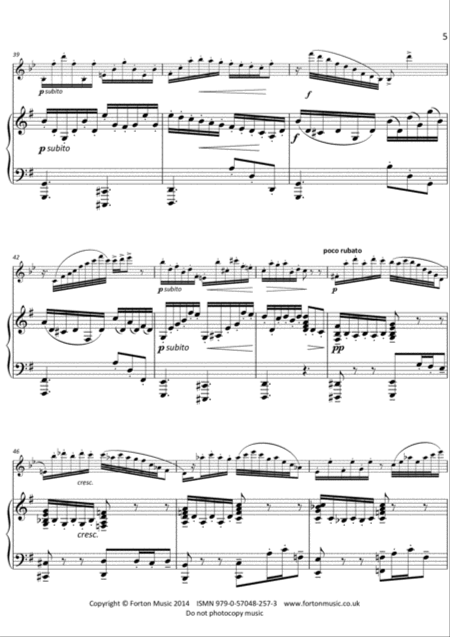 Sonata Capriccio Lirico Set of Parts scores gallery preview page 5