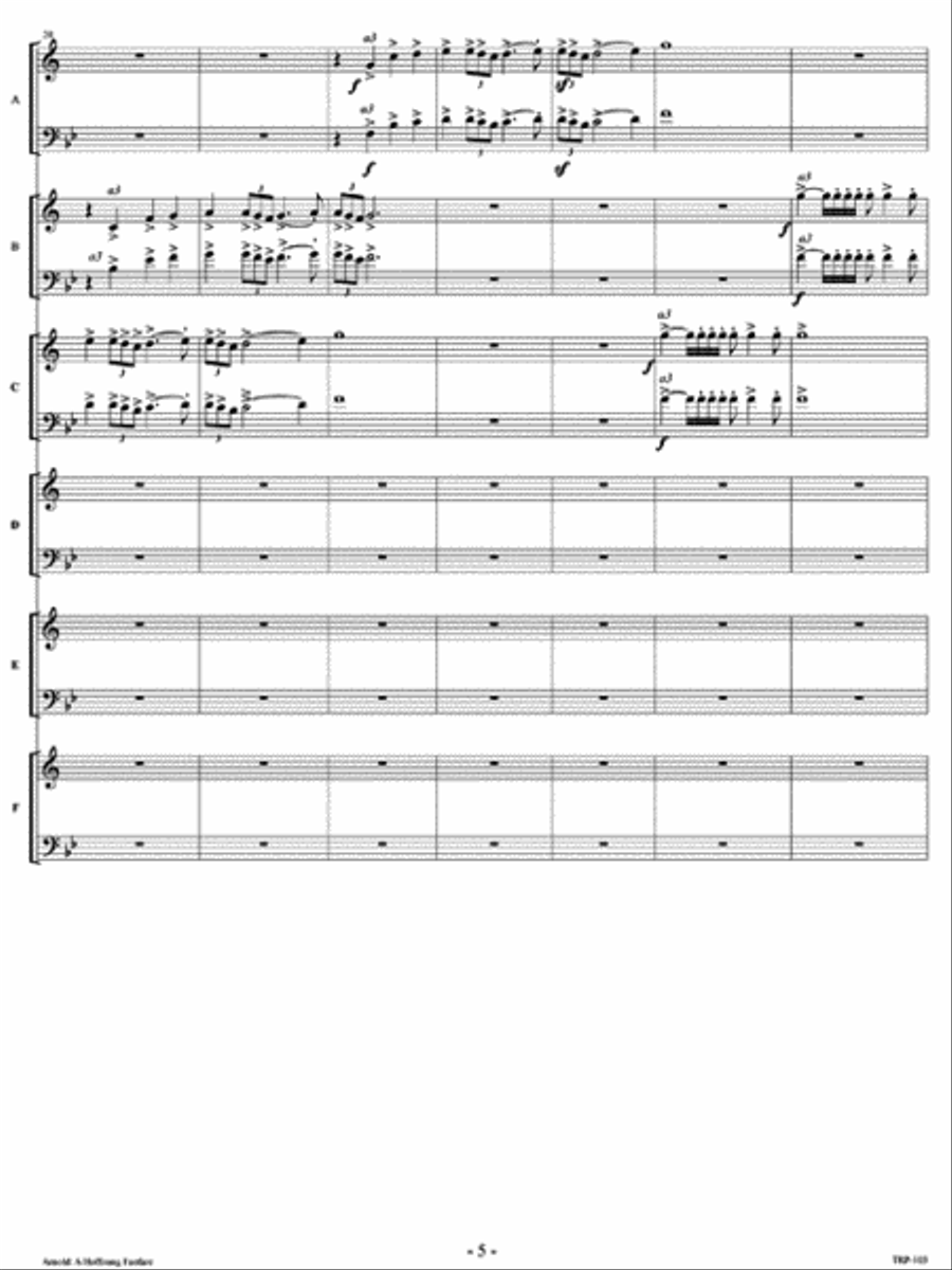 A Hoffnung Fanfare (original) Small Ensemble scores gallery preview page 6