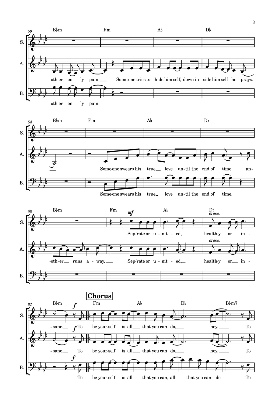 Be Yourself 3-Part scores gallery preview page 3