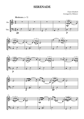 Serenade | Ständchen | Schubert | french horn and trombone duet