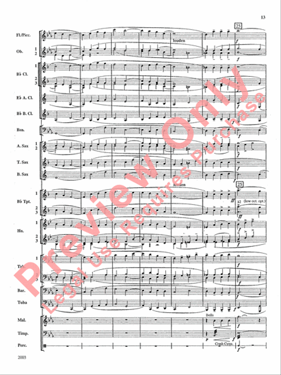 A Percy Grainger Suite Concert Band scores gallery preview page 14