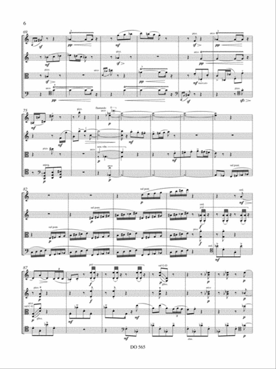 Quatuor à cordes no 1 String Quartet scores gallery preview page 6