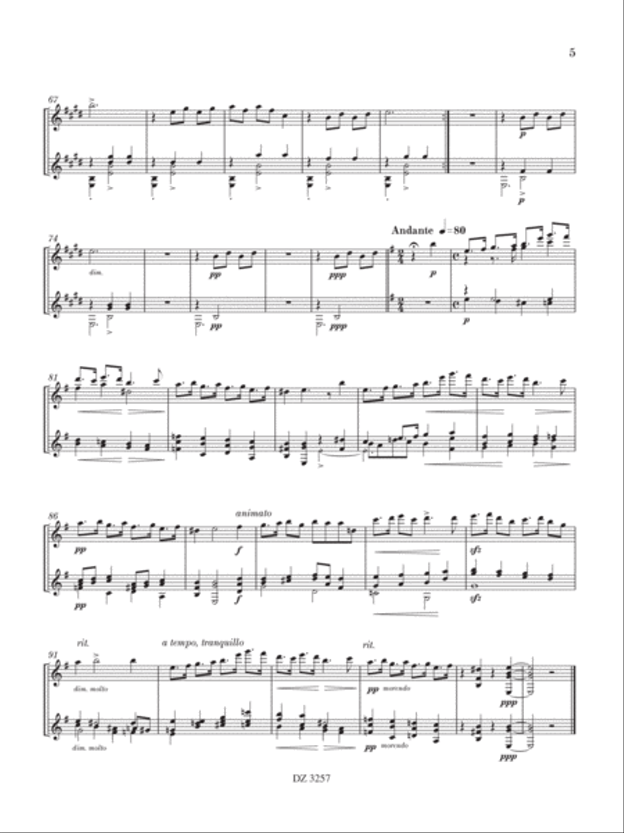 Lyric Pieces, Op. 71 Classical Guitar scores gallery preview page 5