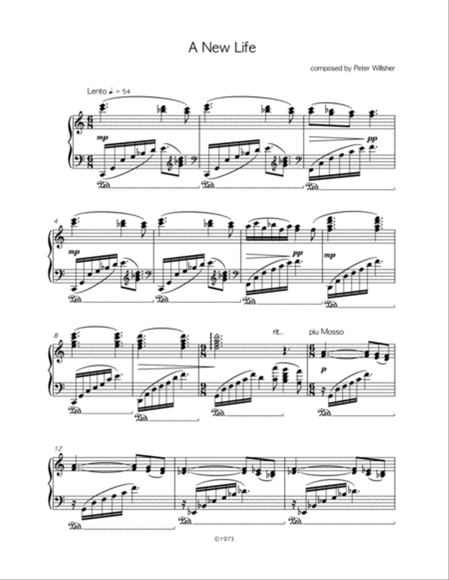 A New Life A New Life Piano Solo scores gallery preview page 3