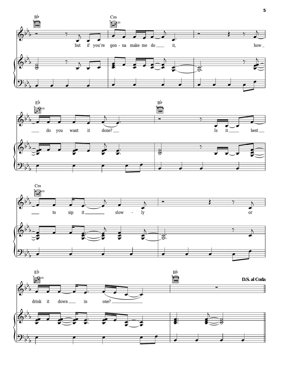 Make Up Your Mind Piano, Vocal, Guitar scores gallery preview page 5