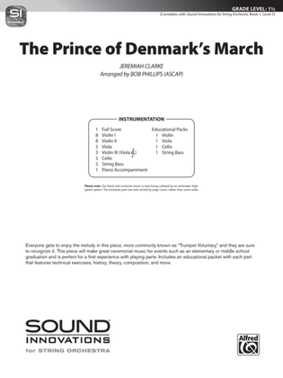 Book cover for The Prince of Denmark's March: Score