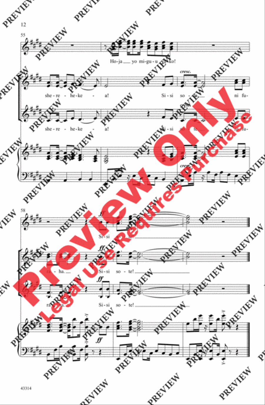 Sisi Sote Sisi Sote Women's Choir scores gallery preview page 12