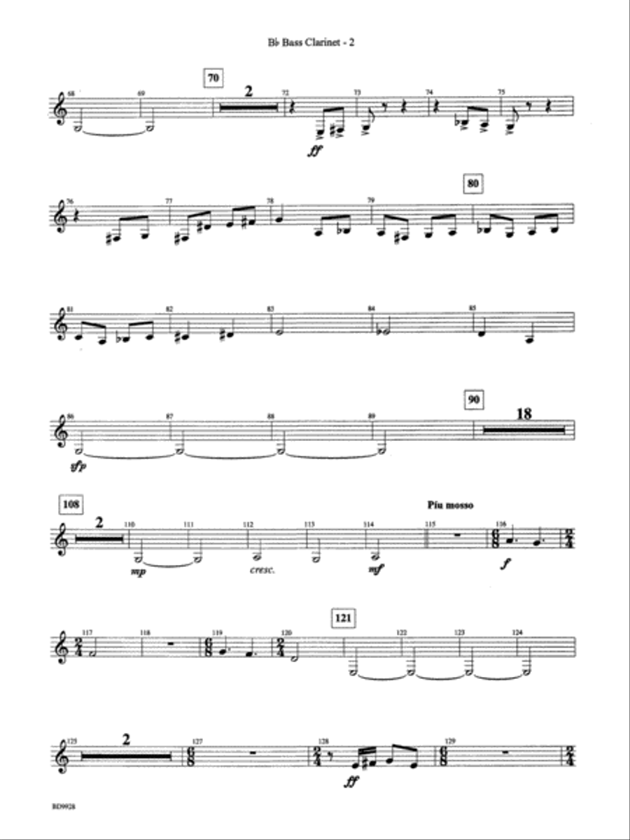 Patapan: B-flat Bass Clarinet Concert Band scores gallery preview page 2