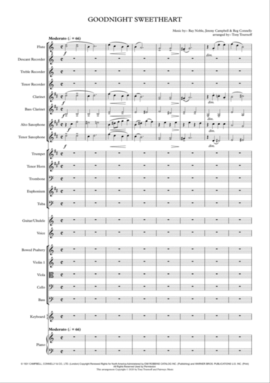 Goodnight Sweetheart Divisi scores gallery preview page 1