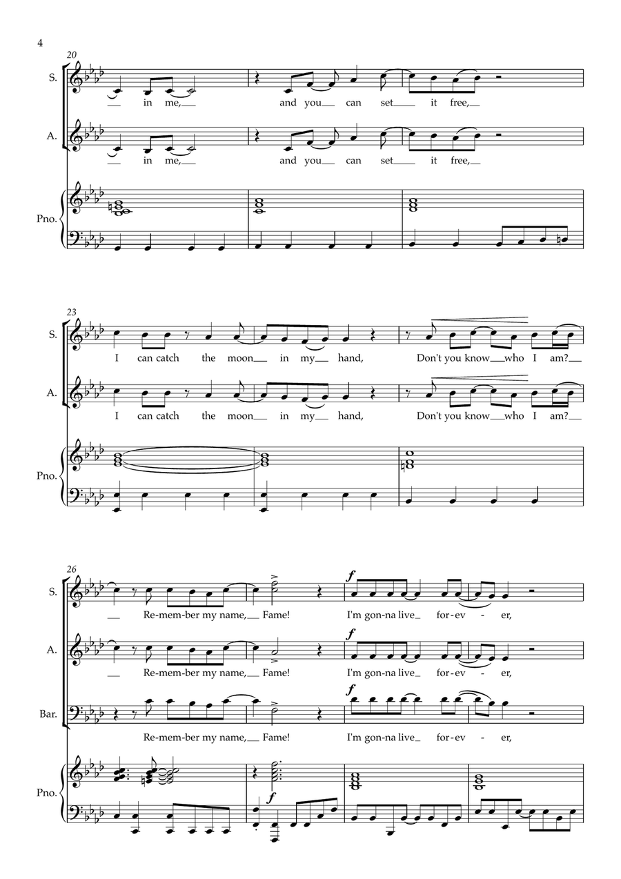 Fame 3-Part scores gallery preview page 4